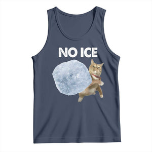 No Ice Tank Top Funny Cat Meme Subtle FDT Political Satire TS10 Navy Print Your Wear