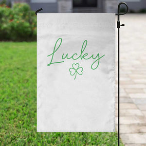 Lucky Irish Shamrock Garden Flag St Patricks Day Letter Print Lightweight TS10 Print Your Wear