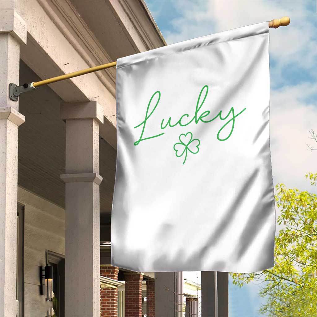 Lucky Irish Shamrock Garden Flag St Patricks Day Letter Print Lightweight TS10 Print Your Wear