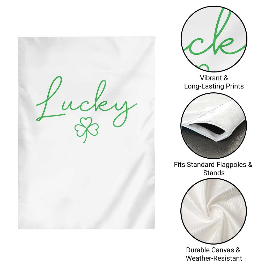 Lucky Irish Shamrock Garden Flag St Patricks Day Letter Print Lightweight TS10 Print Your Wear