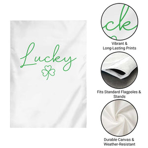 Lucky Irish Shamrock Garden Flag St Patricks Day Letter Print Lightweight TS10 Print Your Wear