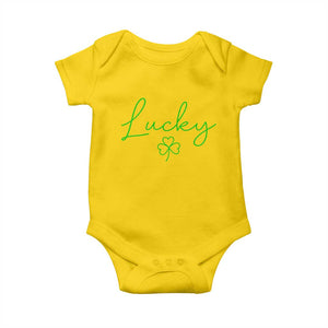 Lucky Irish Shamrock Baby Onesie St Patricks Day Letter Print Lightweight TS10 Daisy Print Your Wear