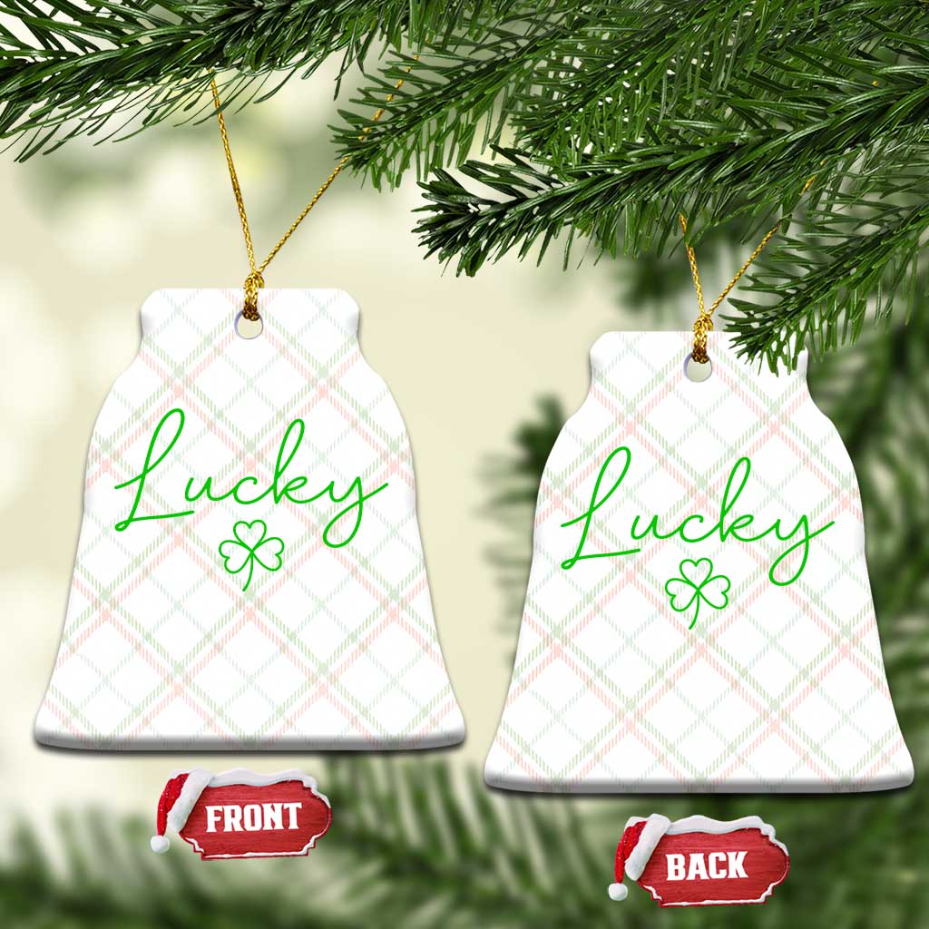 Lucky Irish Shamrock Ceramic Ornament St Patricks Day Letter Print Lightweight TS10 Print Your Wear