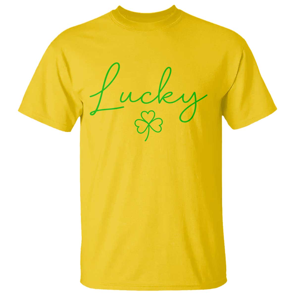 Lucky Irish Shamrock T Shirt St Patricks Day Letter Print Lightweight TS10 Daisy Print Your Wear