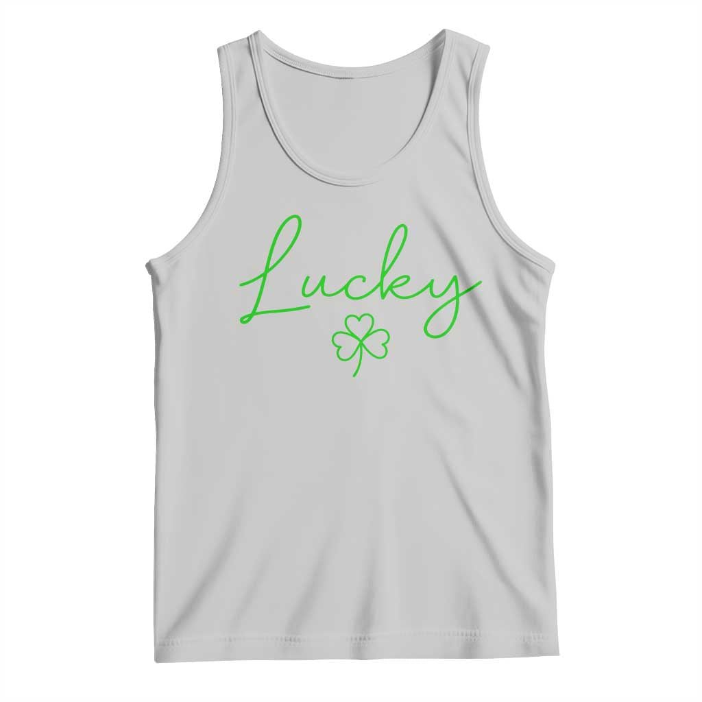 Lucky Irish Shamrock Tank Top St Patricks Day Letter Print Lightweight TS10 Ash Print Your Wear