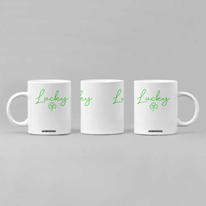 Lucky Irish Shamrock Coffee Mug St Patricks Day Letter Print Lightweight TS10 Print Your Wear