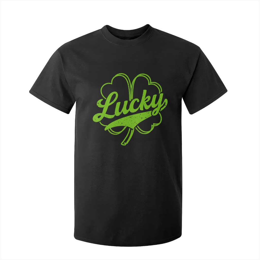 Vintage Lucky Shamrock T Shirt For Kid Irish St Patricks Day TS10 Black Print Your Wear