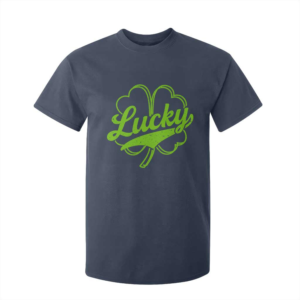 Vintage Lucky Shamrock T Shirt For Kid Irish St Patricks Day TS10 Navy Print Your Wear