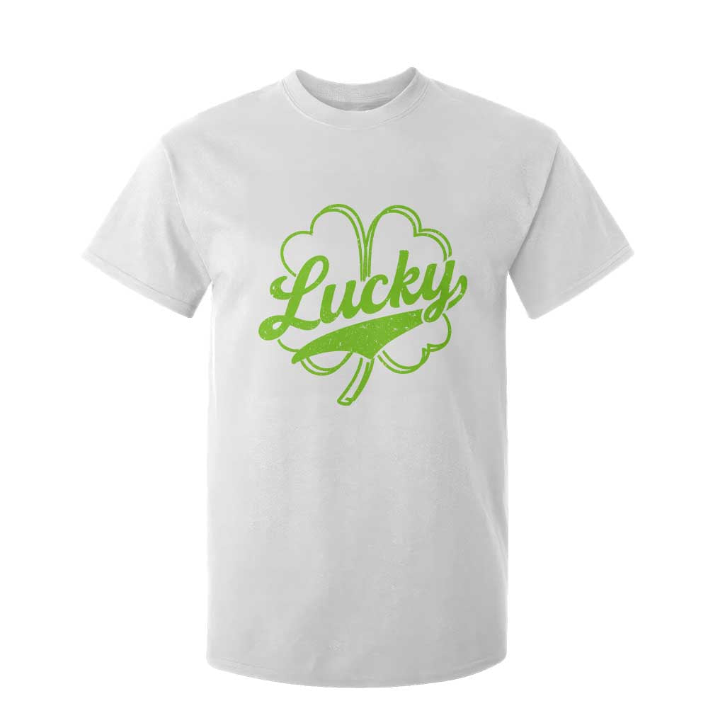 Vintage Lucky Shamrock T Shirt For Kid Irish St Patricks Day TS10 White Print Your Wear