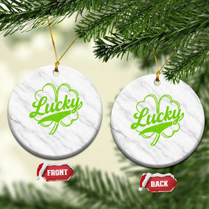 Vintage Lucky Shamrock Ceramic Ornament Irish St Patricks Day TS10 1pc White Marble Print Your Wear