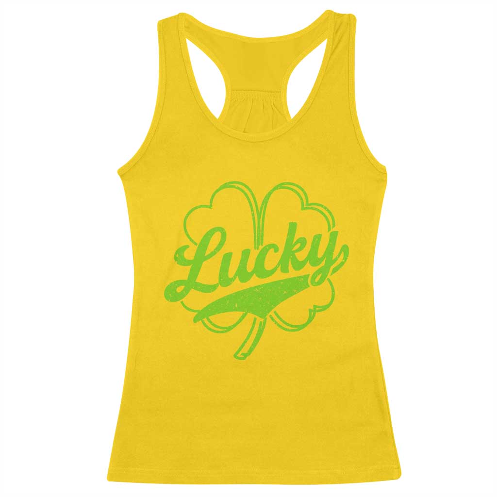 Vintage Lucky Shamrock Racerback Tank Top Irish St Patricks Day TS10 Daisy Print Your Wear