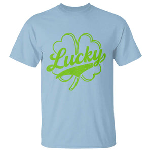 Vintage Lucky Shamrock T Shirt Irish St Patricks Day TS10 Light Blue Print Your Wear