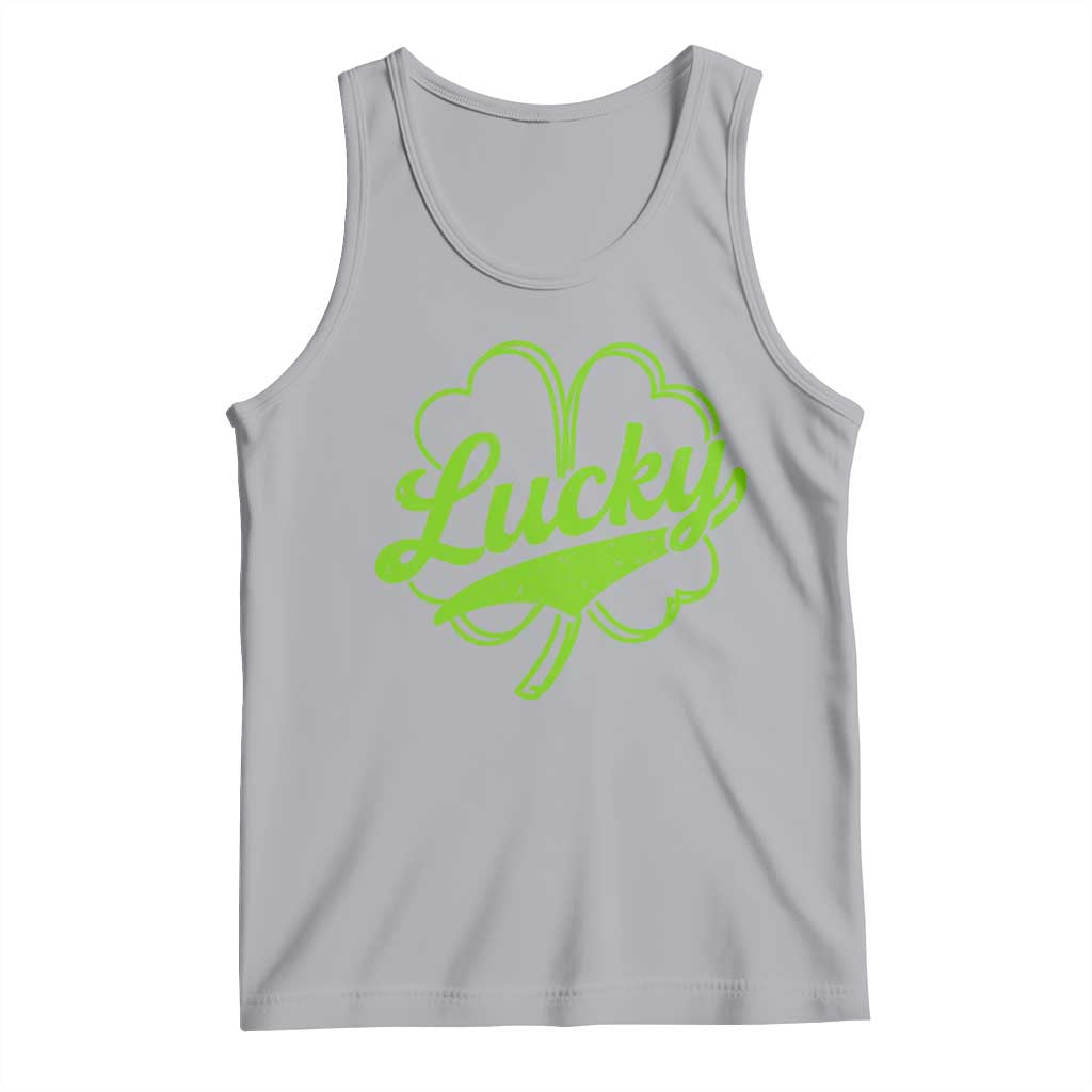 Vintage Lucky Shamrock Tank Top Irish St Patricks Day TS10 Athletic Heather Print Your Wear