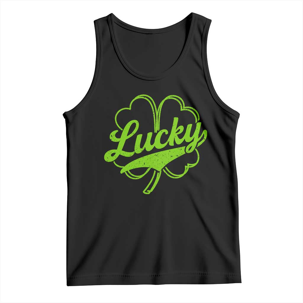 Vintage Lucky Shamrock Tank Top Irish St Patricks Day TS10 Black Print Your Wear