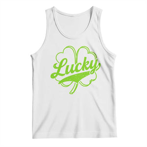 Vintage Lucky Shamrock Tank Top Irish St Patricks Day TS10 White Print Your Wear