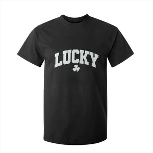 Retro Lucky T Shirt For Kid St Patricks Day Irish Shamrock Varsity TS10 Black Print Your Wear