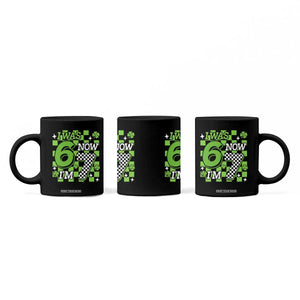 I Was 6 Now I'm 7 Coffee Mug Funny 7th 67 Birthday Meme Lucky Shamrock Checkered TS10 Print Your Wear