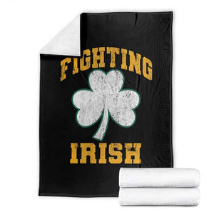 Vintage Fighting Irish Throw Blanket Retro History Gold Shamrock TS10 Black Print Your Wear
