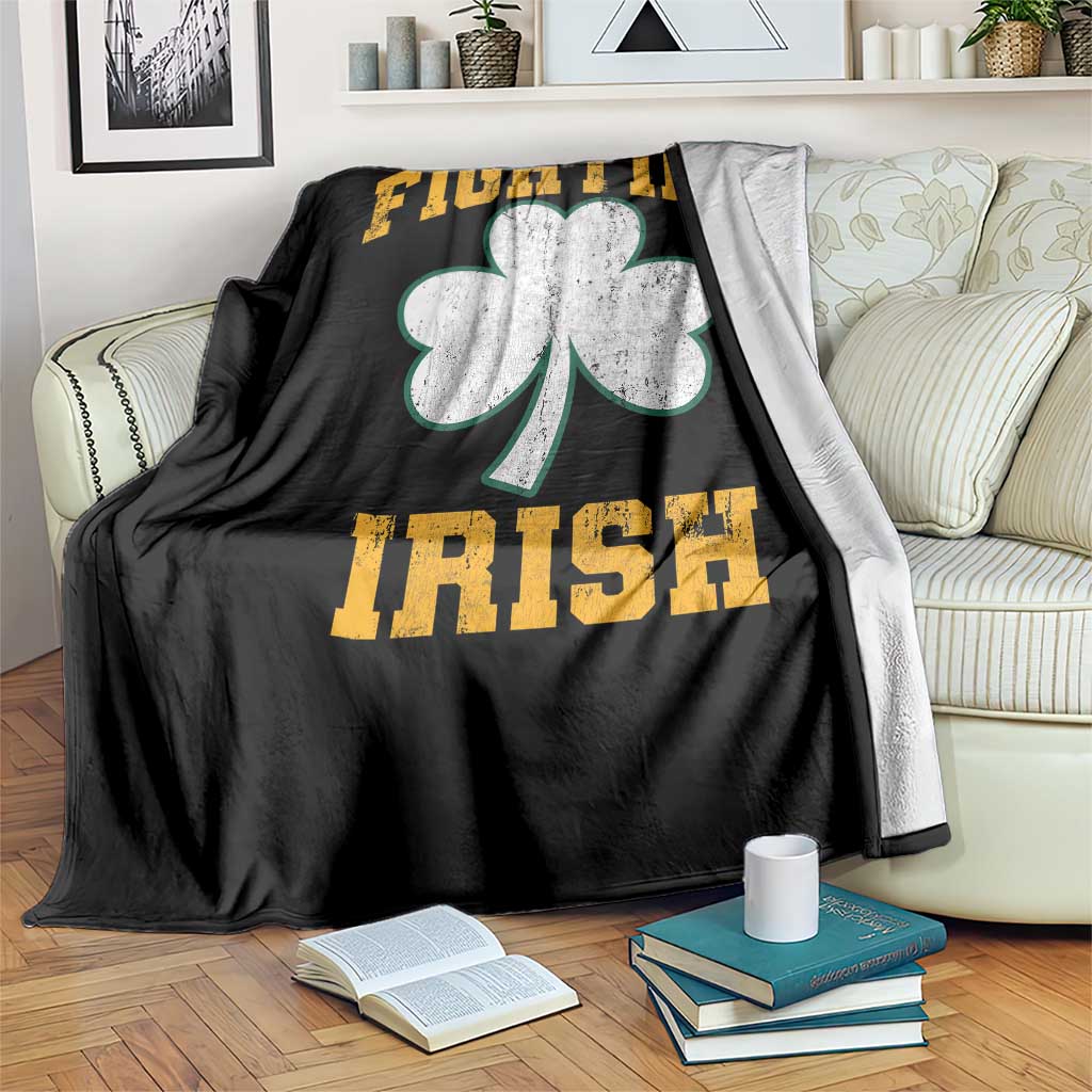 Vintage Fighting Irish Throw Blanket Retro History Gold Shamrock TS10 Print Your Wear