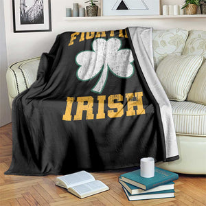 Vintage Fighting Irish Throw Blanket Retro History Gold Shamrock TS10 Print Your Wear