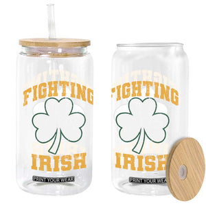 Vintage Fighting Irish Glass Can Retro History Gold Shamrock TS10 Print Your Wear