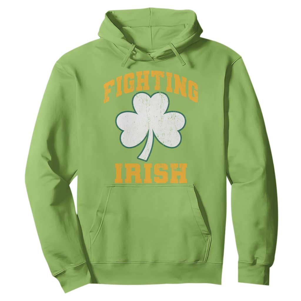 Vintage Fighting Irish Hoodie Retro History Gold Shamrock TS10 Lime Print Your Wear