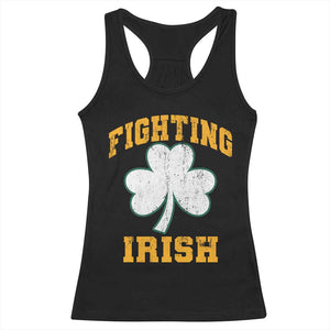 Vintage Fighting Irish Racerback Tank Top Retro History Gold Shamrock TS10 Black Print Your Wear