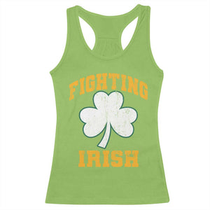 Vintage Fighting Irish Racerback Tank Top Retro History Gold Shamrock TS10 Lime Print Your Wear