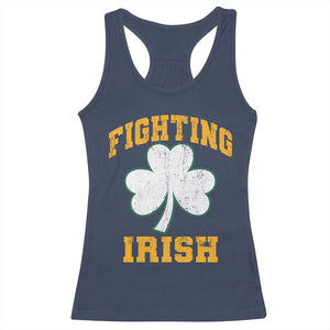 Vintage Fighting Irish Racerback Tank Top Retro History Gold Shamrock TS10 Navy Print Your Wear