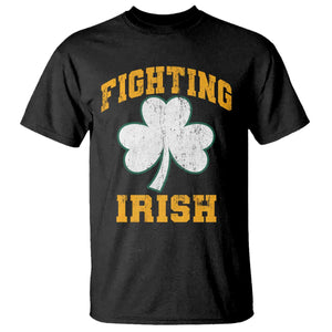 Vintage Fighting Irish T Shirt Retro History Gold Shamrock TS10 Black Print Your Wear