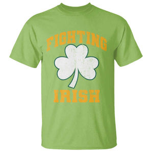 Vintage Fighting Irish T Shirt Retro History Gold Shamrock TS10 Lime Print Your Wear