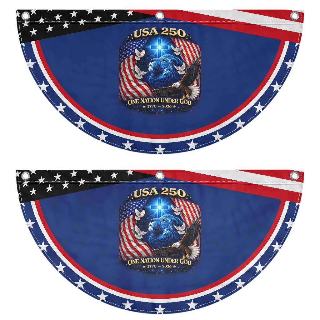 US 250th Anniversary Patriotic Fan Flag 250 Years One Nation Under God Christian Cross USA Flag TS10 2pcs pack Classic Navy Print Your Wear