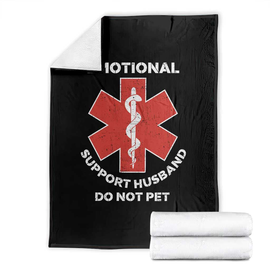 Do Not Pet Husband Throw Blanket Funny Sarcastic Saying TS10 Black Print Your Wear