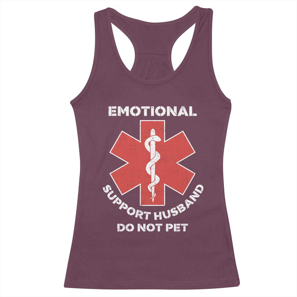 Do Not Pet Husband Racerback Tank Top Funny Sarcastic Saying TS10 Maroon Print Your Wear