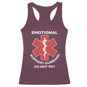 Do Not Pet Husband Racerback Tank Top Funny Sarcastic Saying TS10 Maroon Print Your Wear