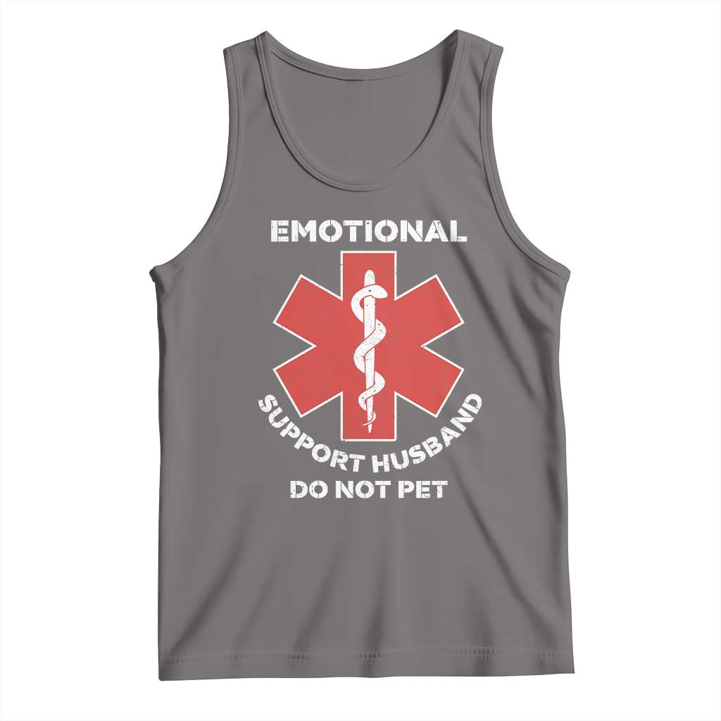 Do Not Pet Husband Tank Top Funny Sarcastic Saying TS10 Deep Heather Print Your Wear