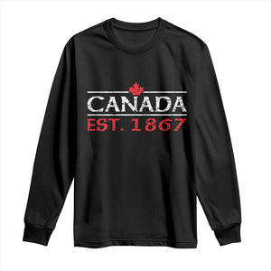 Canadian Maple Leaf Long Sleeve Shirt Canada Flag Vintage Retro Sport TS10 Black Print Your Wear