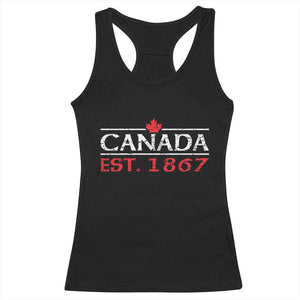 Canadian Maple Leaf Racerback Tank Top Canada Flag Vintage Retro Sport TS10 Black Print Your Wear