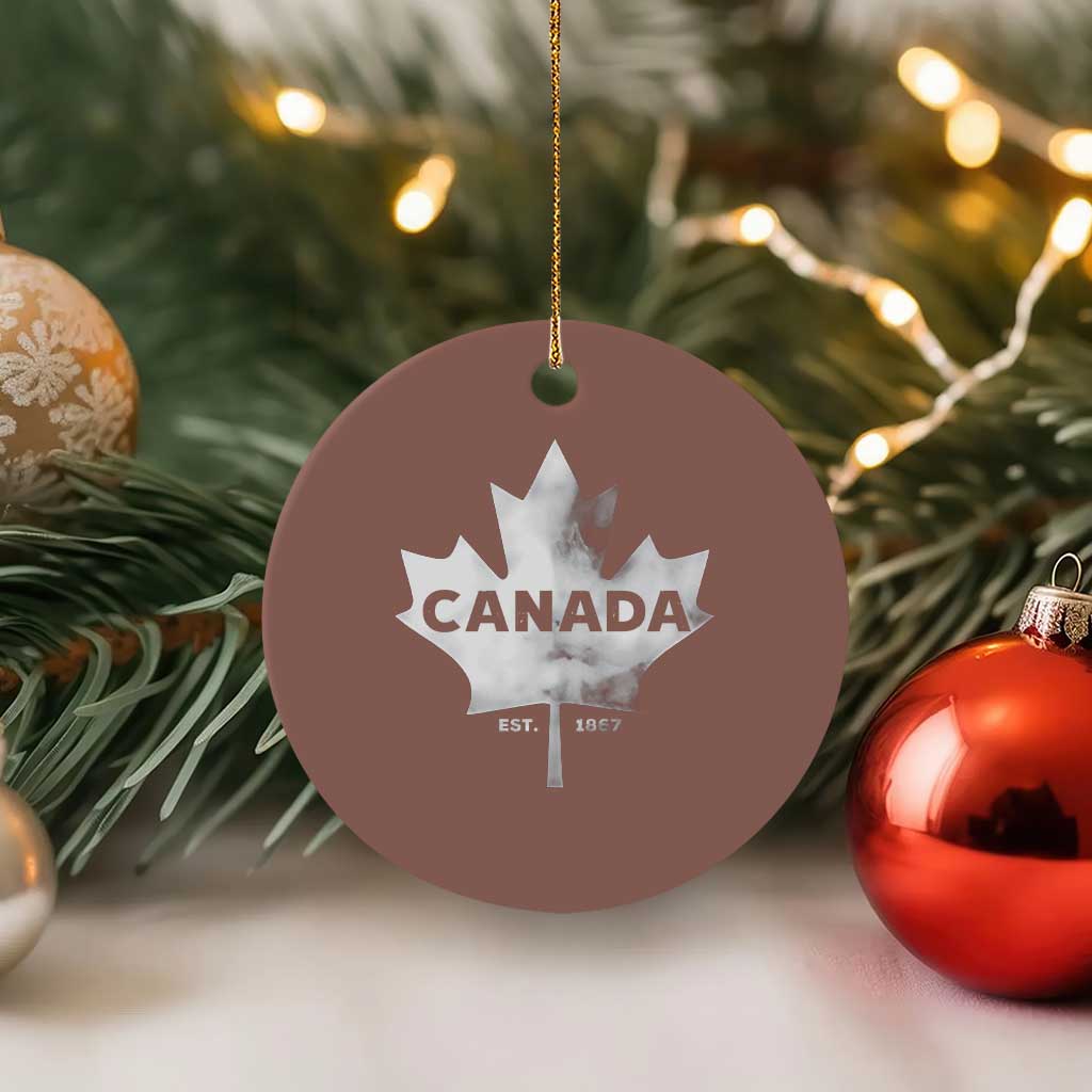 Canada Flag Ceramic Ornament Canadian Maple Leaf Vintage Retro Sport TS10 1pc Mocha Print Your Wear