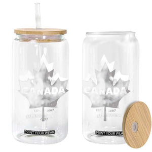 Canada Flag Glass Can Canadian Maple Leaf Vintage Retro Sport TS10 Print Your Wear