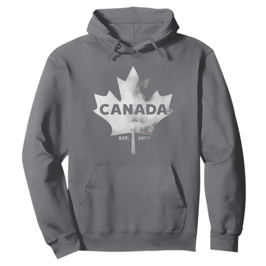 Canada Flag Hoodie Canadian Maple Leaf Vintage Retro Sport TS10 Charcoal Print Your Wear