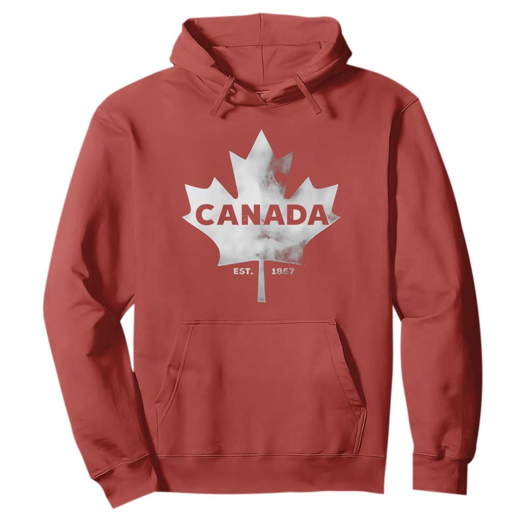 Canada Flag Hoodie Canadian Maple Leaf Vintage Retro Sport TS10 Red Print Your Wear