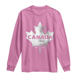 Canada Flag Long Sleeve Shirt Canadian Maple Leaf Vintage Retro Sport TS10 Azalea Print Your Wear