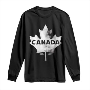 Canada Flag Long Sleeve Shirt Canadian Maple Leaf Vintage Retro Sport TS10 Black Print Your Wear