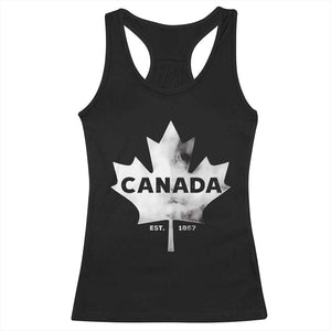Canada Flag Racerback Tank Top Canadian Maple Leaf Vintage Retro Sport TS10 Black Print Your Wear