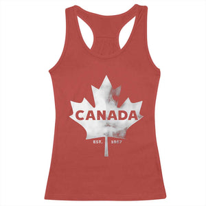 Canada Flag Racerback Tank Top Canadian Maple Leaf Vintage Retro Sport TS10 Red Print Your Wear