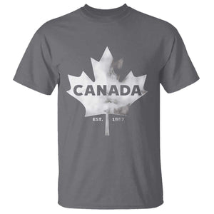 Canada Flag T Shirt Canadian Maple Leaf Vintage Retro Sport TS10 Charcoal Print Your Wear