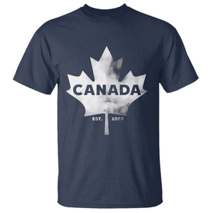 Canada Flag T Shirt Canadian Maple Leaf Vintage Retro Sport TS10 Navy Print Your Wear