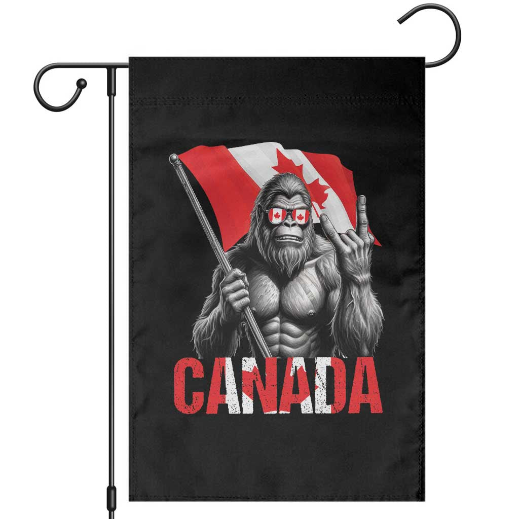 Bigfoot Canada Flag Garden Flag Canadian Maple Leaf Patriotic Sasquatch TS10 Black Print Your Wear