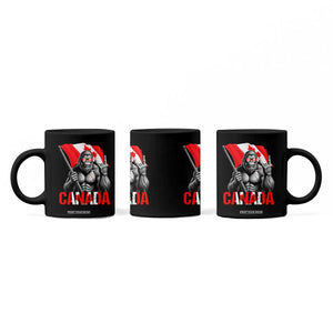 Bigfoot Canada Flag Coffee Mug Canadian Maple Leaf Patriotic Sasquatch TS10 Print Your Wear